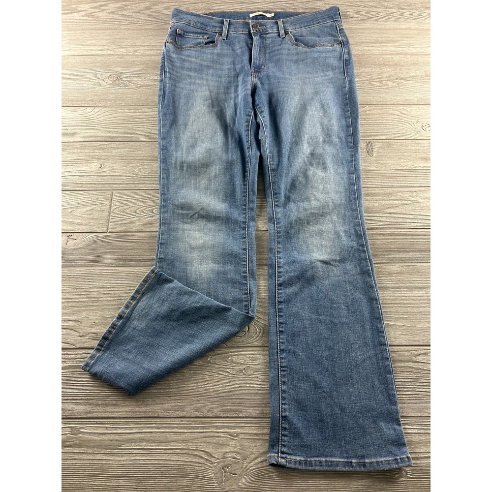 Levi's Classic Bootcut Jeans Womens 12 Medium Wash Blue Denim Stretch 34x31